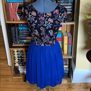 Francesca’s Floral embroidered dress